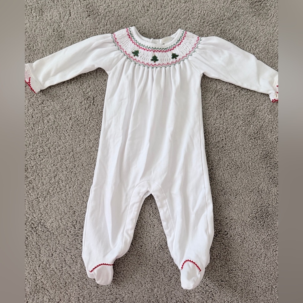 Kissy Kissy Smocked Christmas Footie